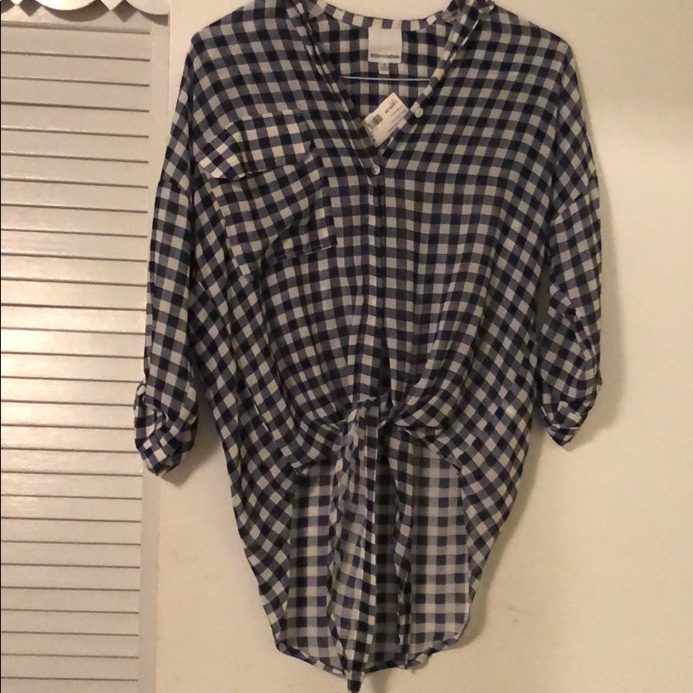 Skylar & Madison plaid tie up shirt